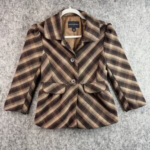 Banana Republic Brown Plaid Blazer